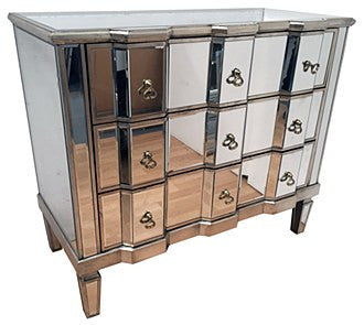 AVA XXL Mirrored "BIG CHEST"   3 drawer xtra -wide Save €300 Reduced instore purchase only