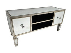 Mirrored  TV media unit 140 clearance for instore purchase only ( unboxed) for collection