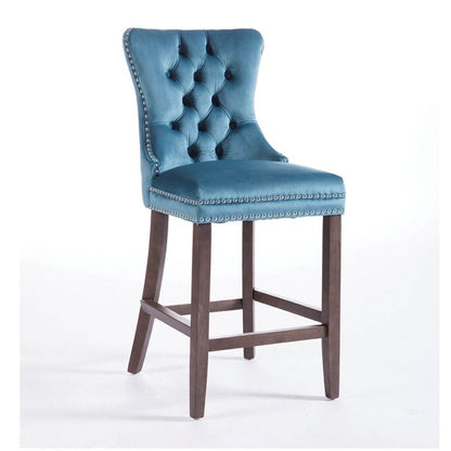 Kayla Jonathan Velvet Counter Bar Stools with studs and buttons . Ideal height and comfort too ! Reduced price . Instore purchase