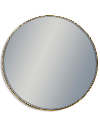Arlene Round Mirror with GOLD  90cm. Seconds quality collect Instore only