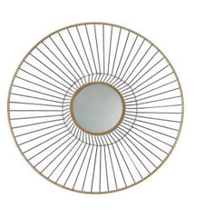 Mirrored Gold Round Metal Wall Art in 2 Sizes Instore purchase