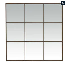 PALACE  BLACK FRAMED WINDOW MIRROR 9 PARTITIONS click n collect No exchange