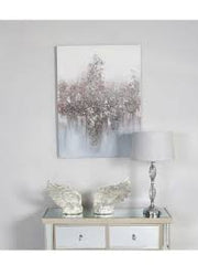Pink and silver canvas picture 60 x 80 cm CLEARANCE OFFER Collect, or delivery available