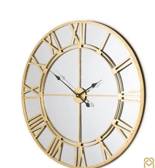 Odyssey Mirrored Clock in Gold 80 cm  for CLICK N COLLECT ONLY