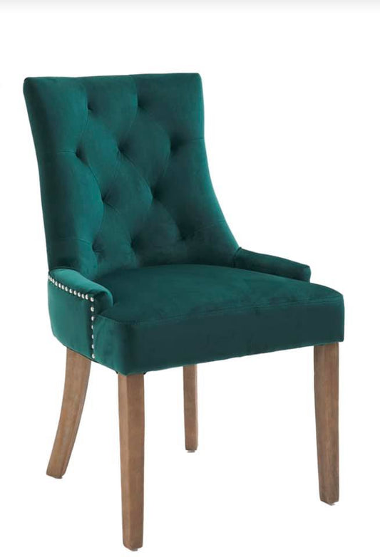 Sandrine velvet dining chair in GREEN buy in the store 1 only