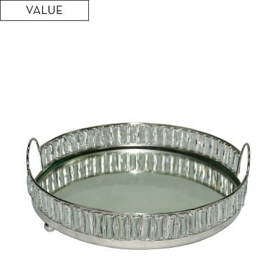 Medium crystal and silver tray prices from