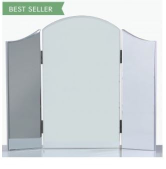 Vista Silver Curved Vanity Mirror