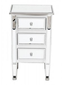 Maguire mirrored 3 drawer bedside Locker REDUCED  click n collect only