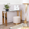 Alannah gold console table  with glass top 120 cm reduced last one !