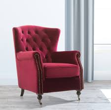 Marseilles Belfield Wingback Chair in Berry or grey massive reductions