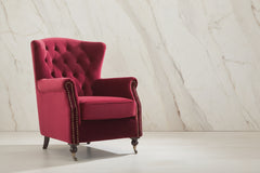 Marseilles Belfield Wingback Chair in Berry or grey massive reductions
