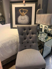 Hunter occasional chair less than HALF PRICE linen with contrast piping Instore only