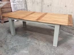 Daniel Weathered Oak Extending table with Elephant breath base ex display