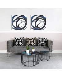 Abstract Wall Art Dark Blue clearance sale Click N Collect