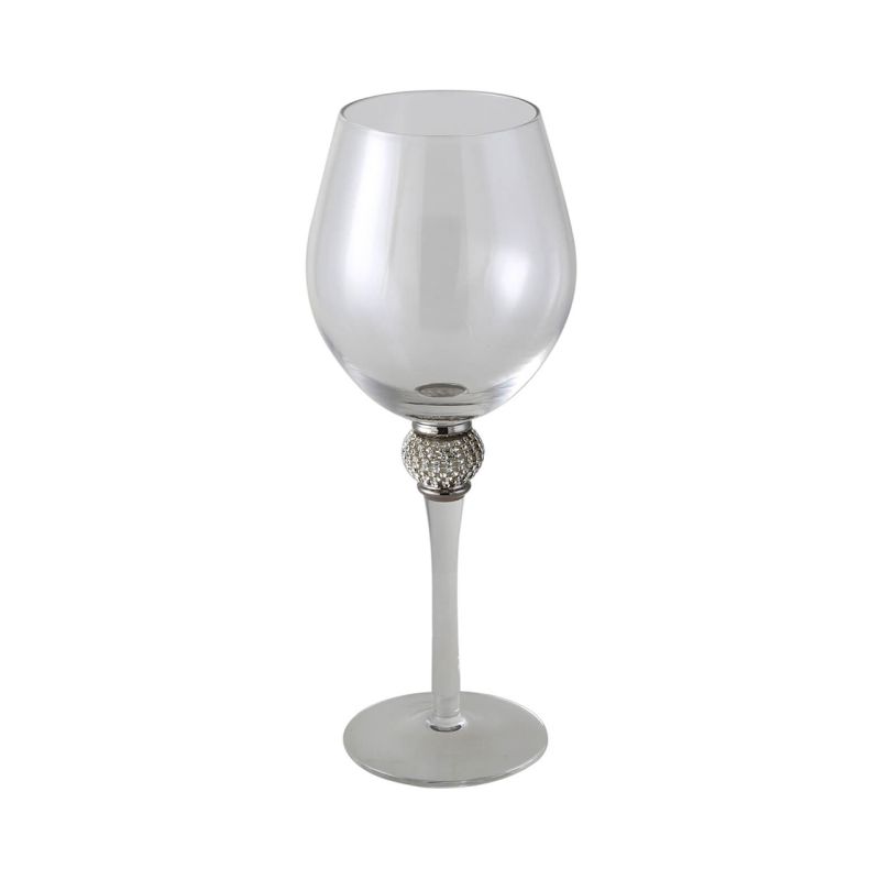 Milano Wine glass with diamante  ball stem. Pick up only