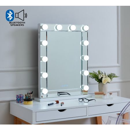 Hollywood Mirror with bluetooth and speaker desktop 80 x 60