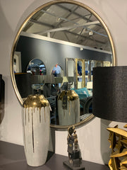Gold Round  XXL mirror distressed finish 120 cm  Instore purchase