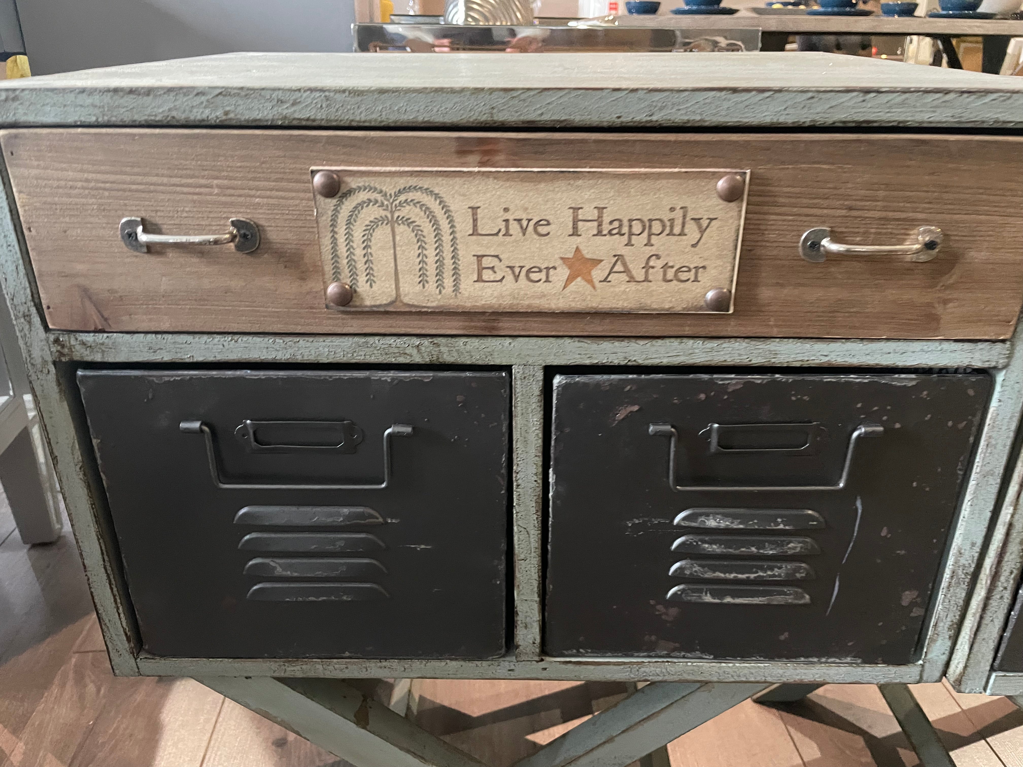 Pair of funky metal Bedside  cabinets Instore clearance sale for collection