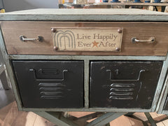 Pair of funky metal Bedside  cabinets Instore clearance sale for collection