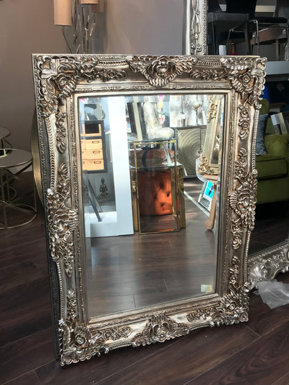 Stella ornate mirror 120 x 90 cm in champagne gold gilt