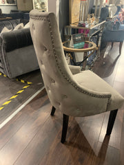 FABULOUS Lola button back dining chair in MINK for collection only last one !