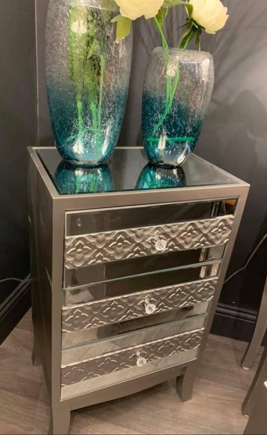 Jason  mirrored bedside cabinet 3 drawers reduced for collection
