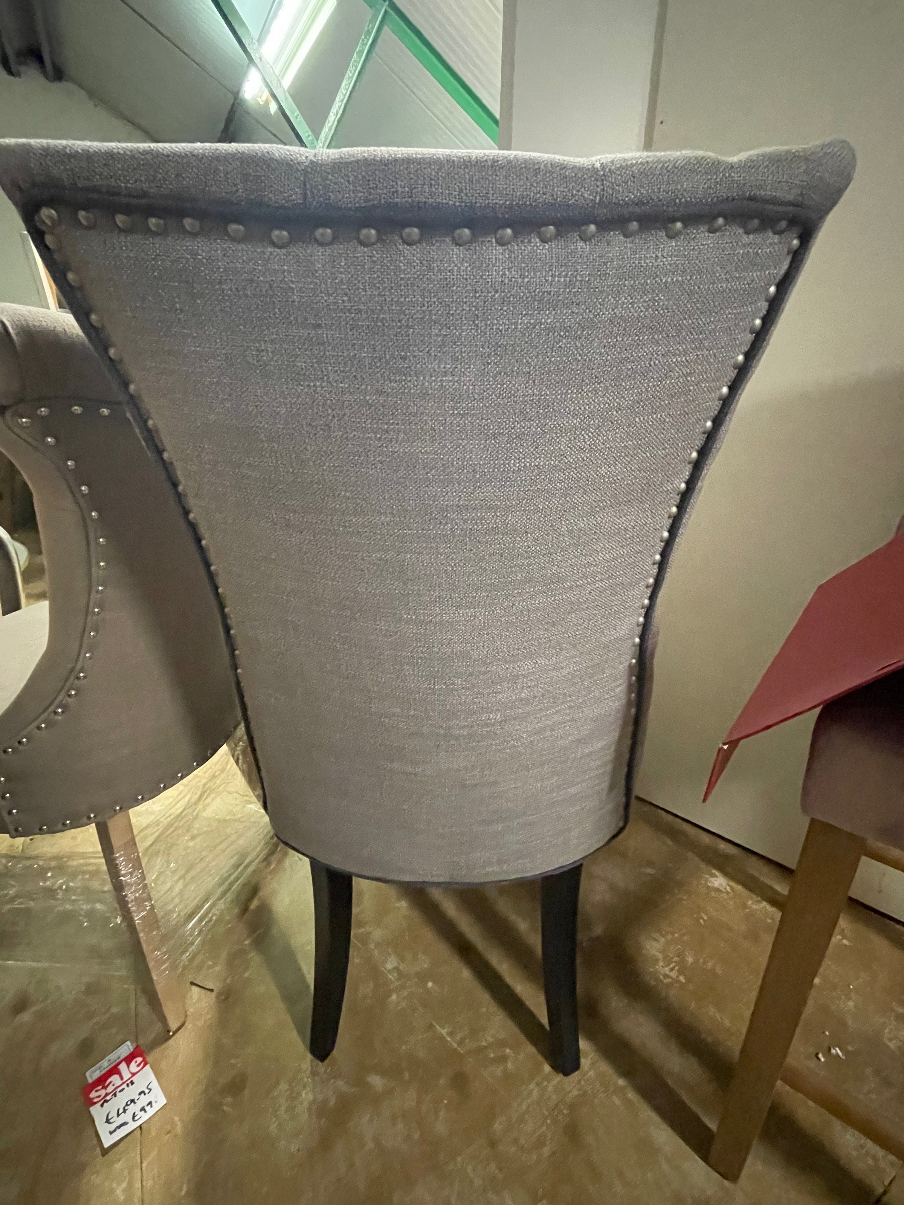 Hunter occasional chair less than HALF PRICE linen with contrast piping Instore only