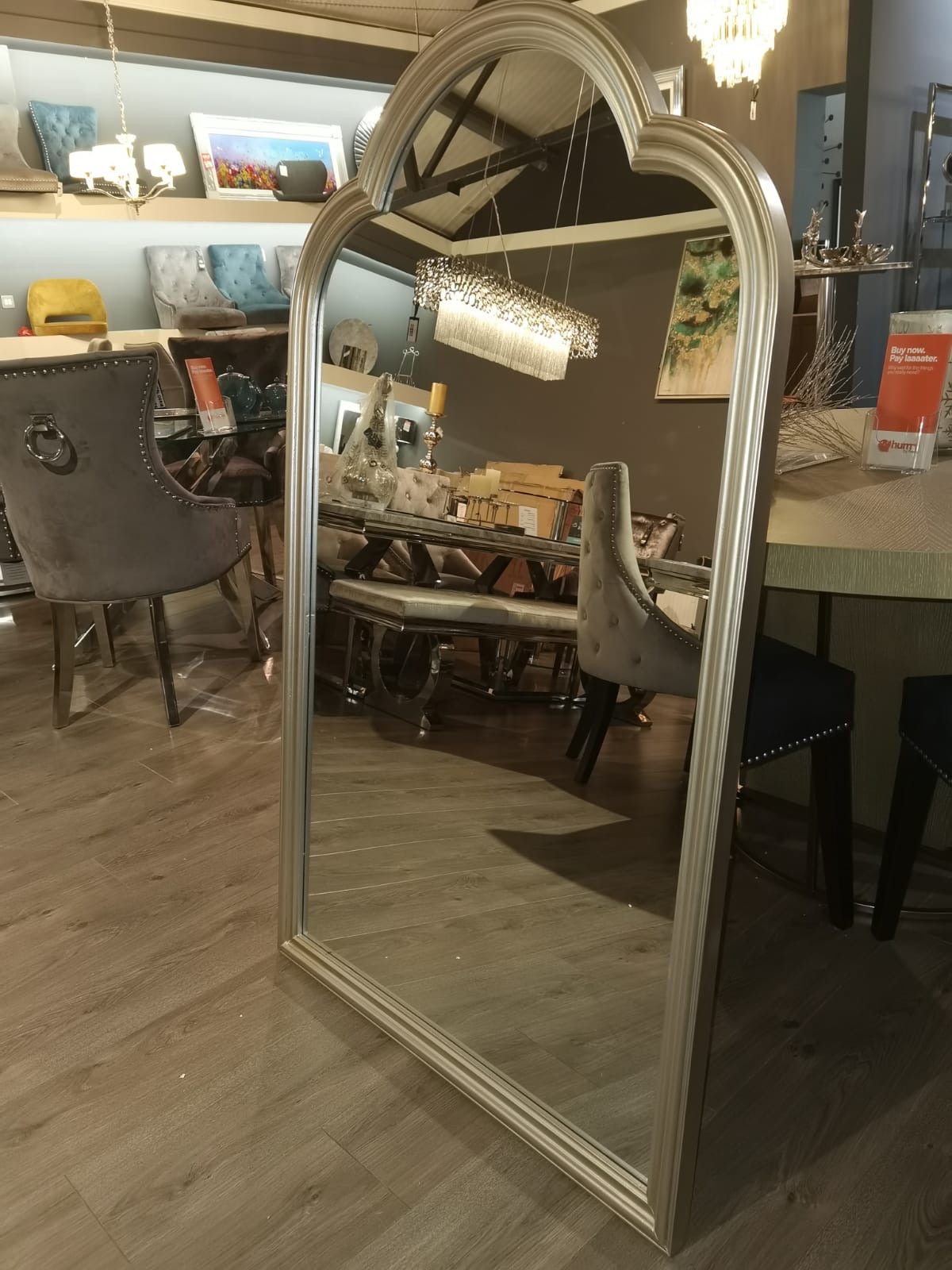 Olivia oversize  Bordeaux mirror in outlet store one only Click N Collect