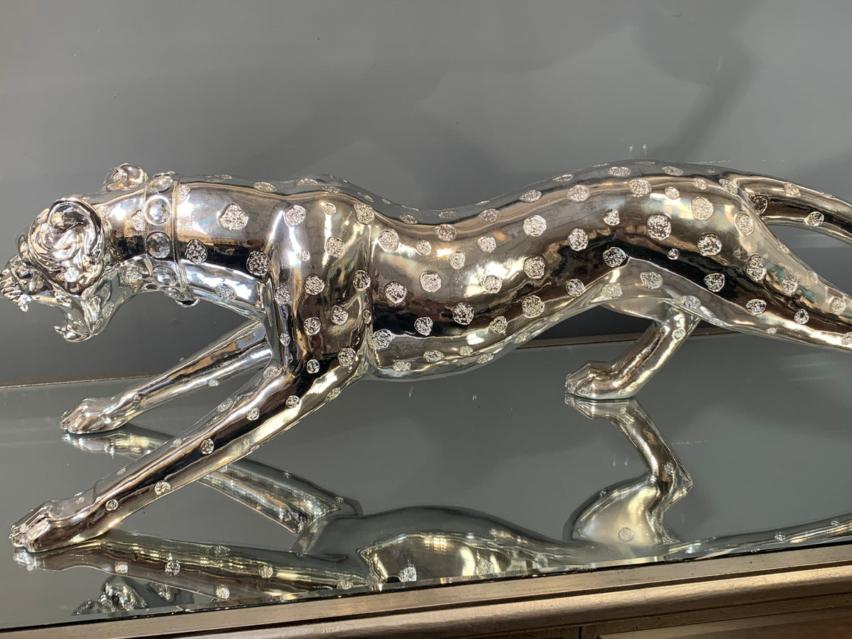 Leopard Silver Electroplated Large  023