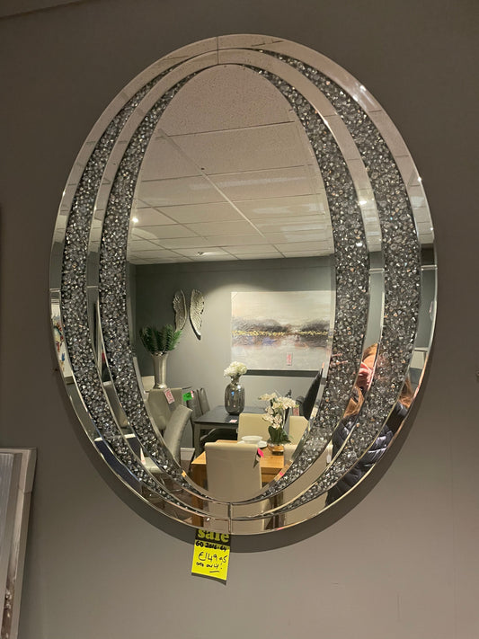 Oval glass Plaza Diamonte  mirror reduced last one