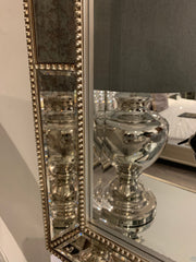 Galway Beaded mirror with antiqued glass panels 3099