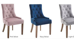 Sandy velvet dining chairs various sets on sale  €110ea . Instore only