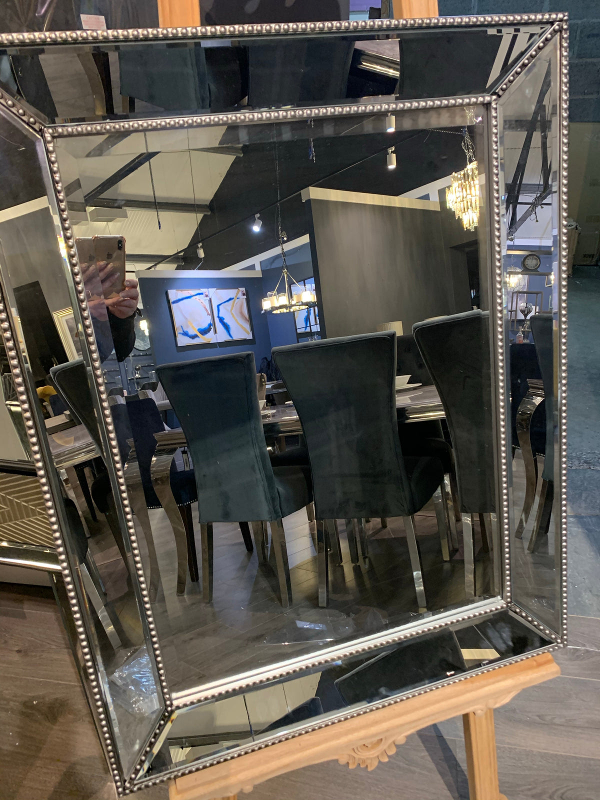 Marseilles beaded mirror 90 x 70 cm