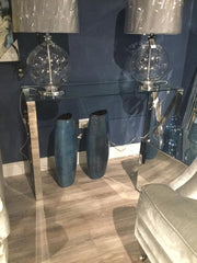 Chrome  and glass ALANNAH console table 120 x 40 cm last one clearance