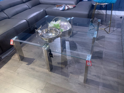 Mezzo side table chrome and glass sold as seen instore