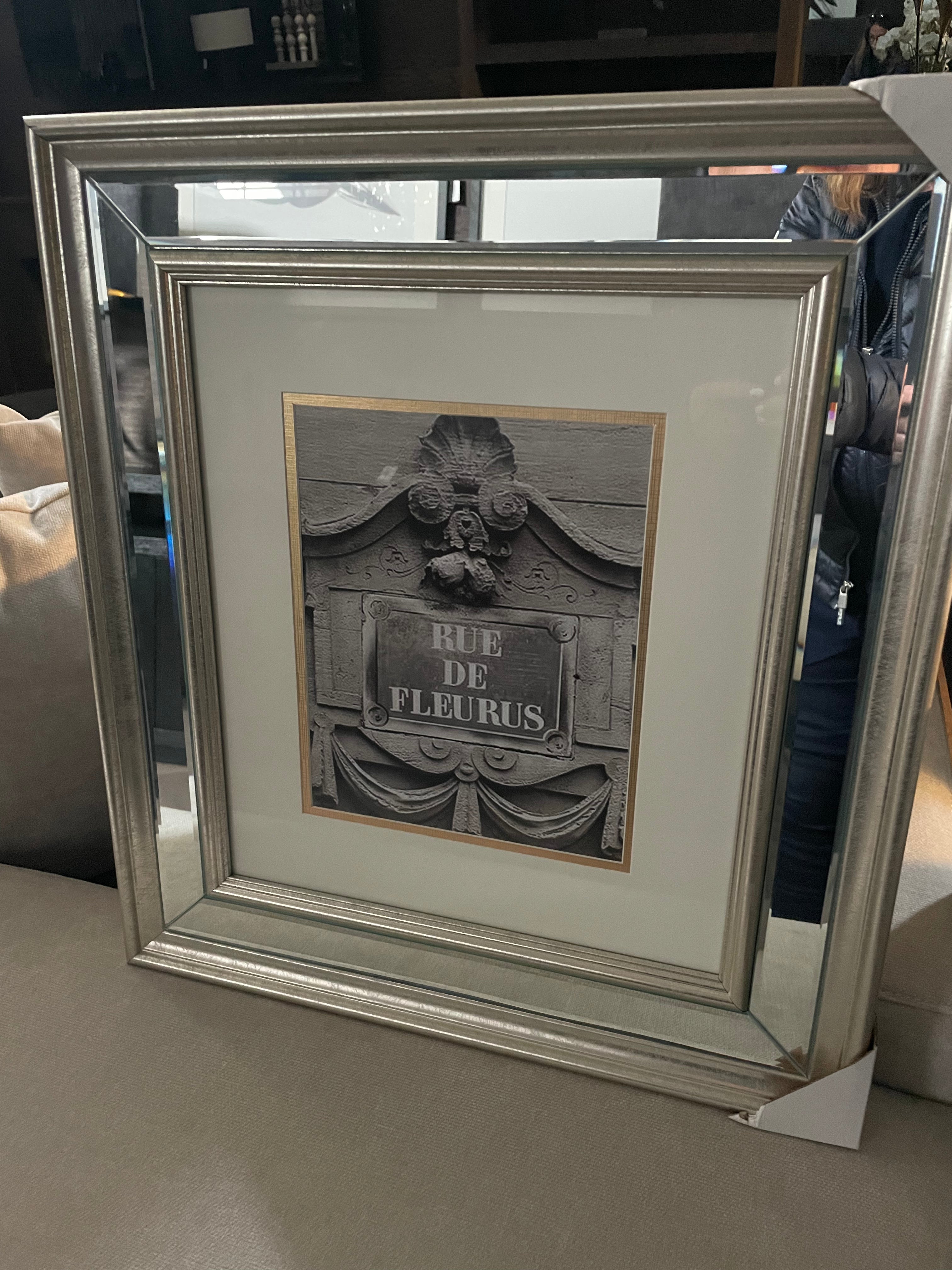 stunningly beautiful wall hanging picture frame in mirror and champagne Perfect wedding frame