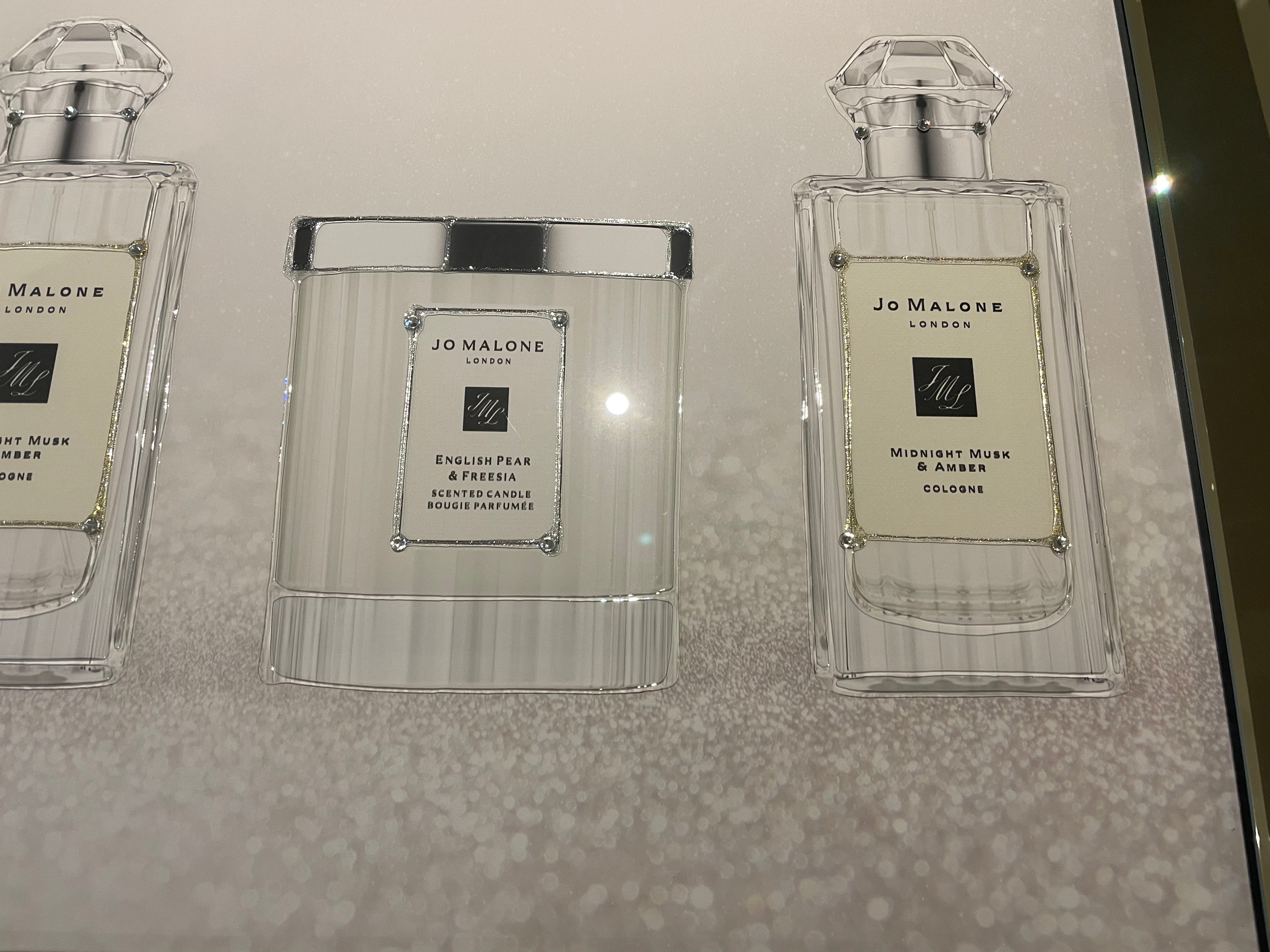 Jo Malone mirrored framed  perfume  picture fabulous !  INSTORE PURCHASE