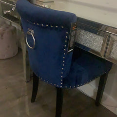 Sandringham  knocker bedroom chair navy blue Half price click n collect