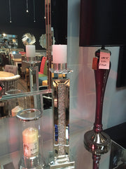 Milano crushed diamond candle stick small