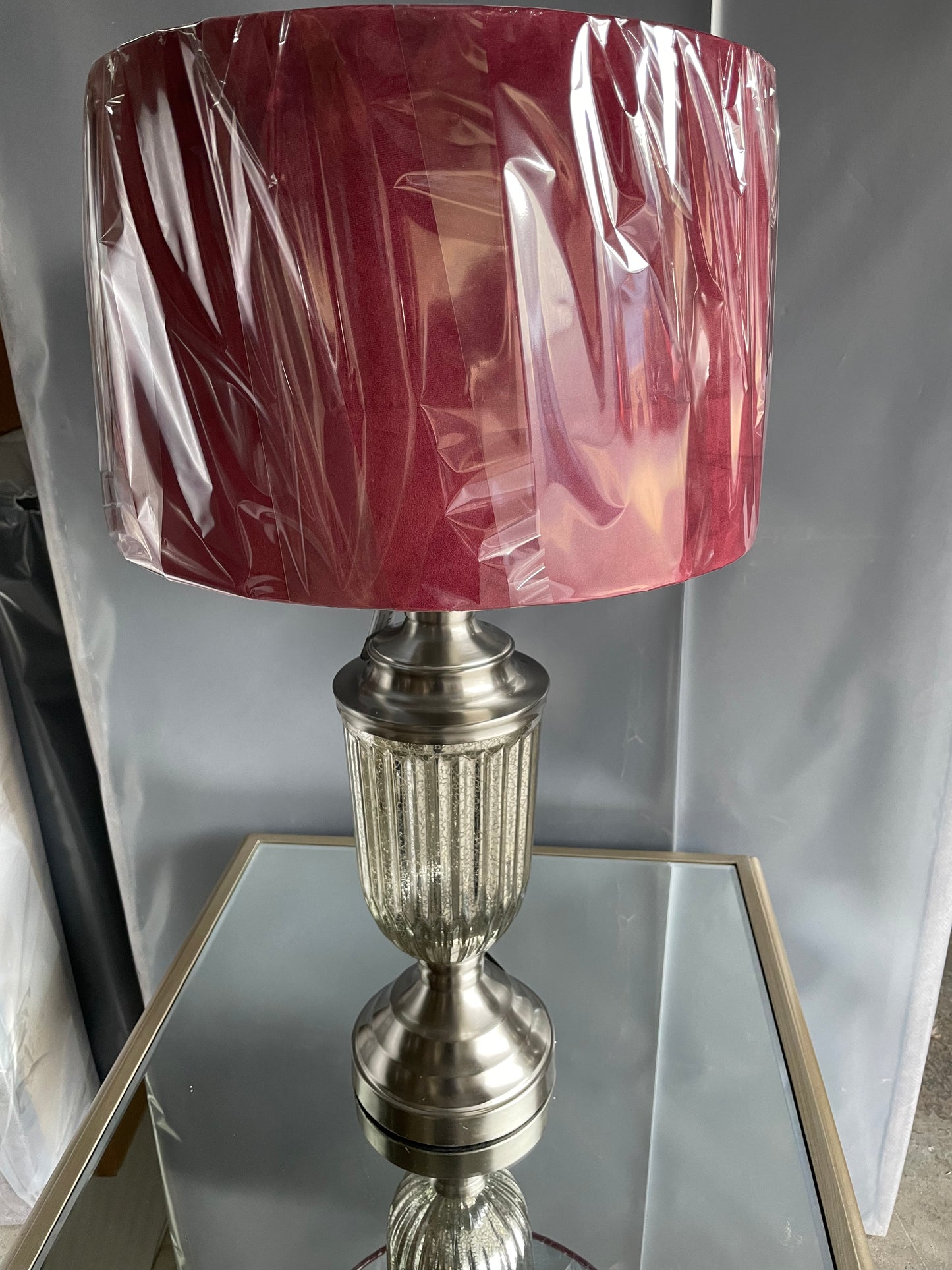 Table lamp with red shade mega clearance sale click n collect