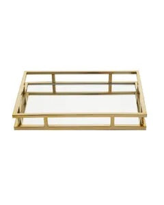 Gold tray mirrored
