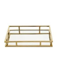 Gold tray mirrored