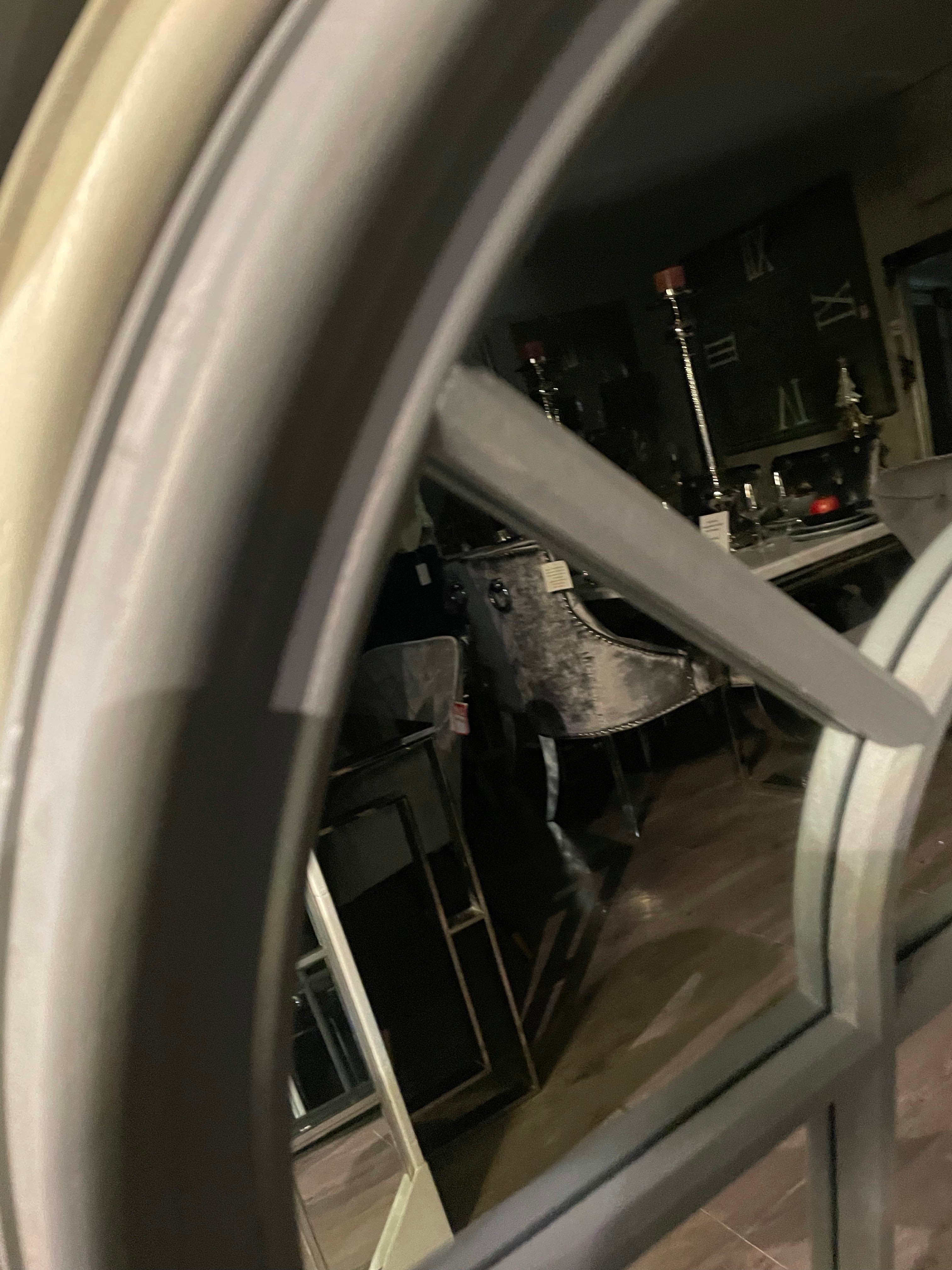 Loren Large window mirror grey