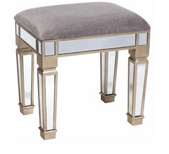 Mirrored stool with upholstered seat for dressing table. REDUCED for collection