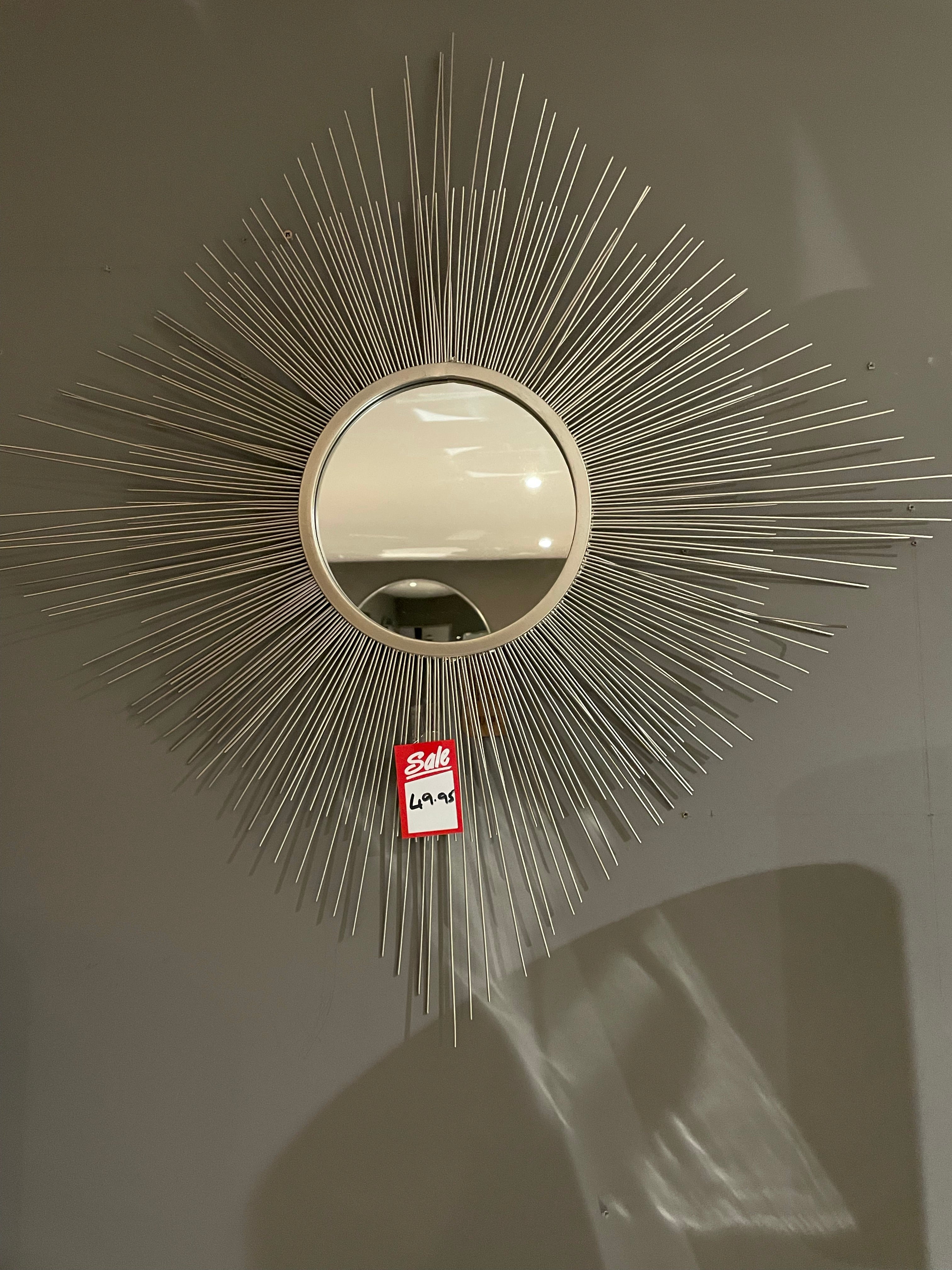 Wall art mirror  Spoke design 136 CLEARANCE Click N Colllect