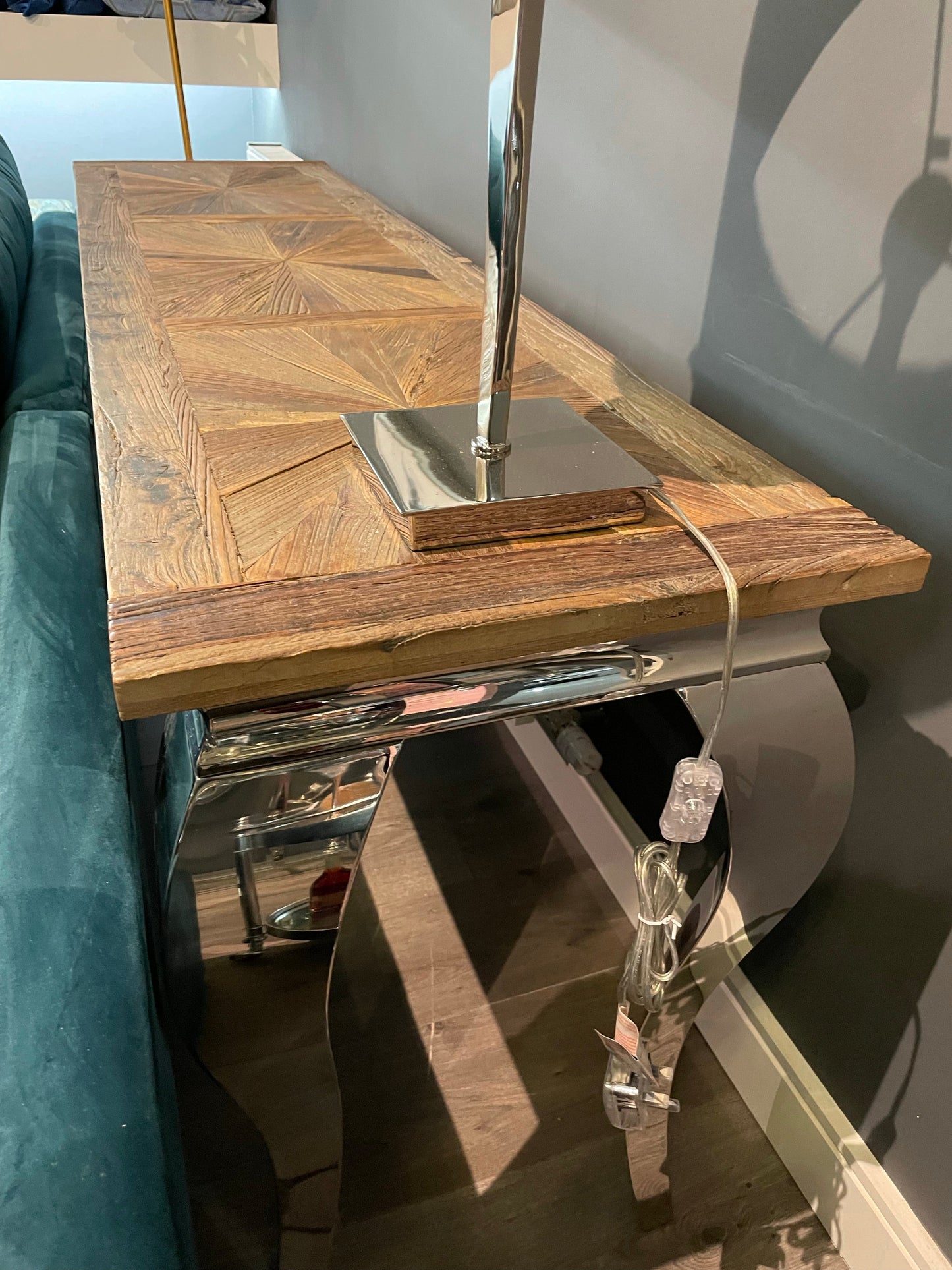 Elm Mayfair large console table with polished legs