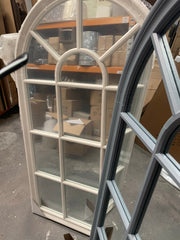 Ellie large Arch window mirror 140 x 80 cm white warehouse clearance