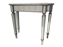 AVA Stunning  Slim compact  designer mirrored  console table  silver trim 125 last one REDUCED view Instore