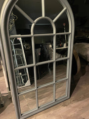 Loren Large window mirror grey