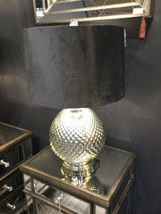 Seraphina  SILVER TABLE LAMP w shade